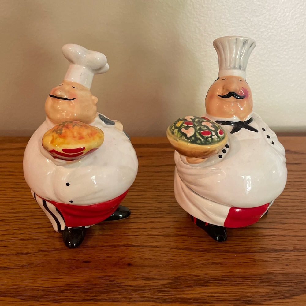 Italian Chef Novelty Salt & Pepper Shakers